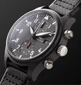 Pilot's TOP GUN Automatic Chronograph 44mm Ceramic and Leather Watch, Ref. No. IW389001 - 15