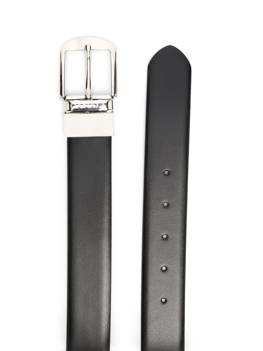 engraved-logo buckle belt - 2