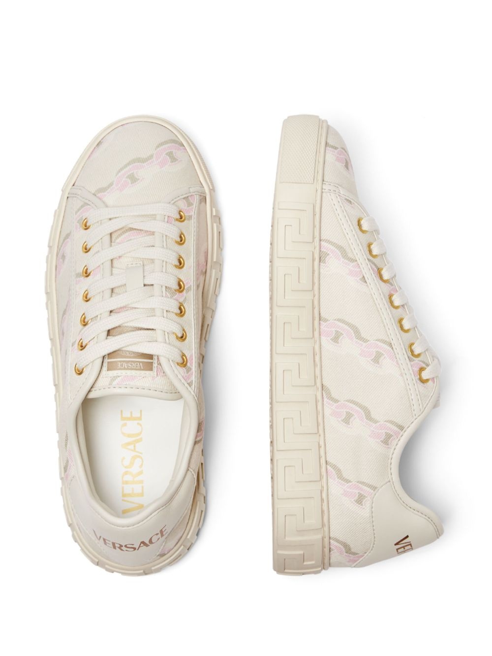 Chain Stripes Greca sneakers - 3