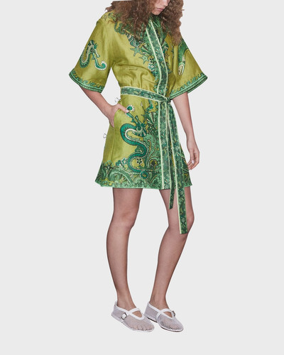 ALÉMAIS Solaris Belted Kimono-Sleeve Mini Shirtdress outlook