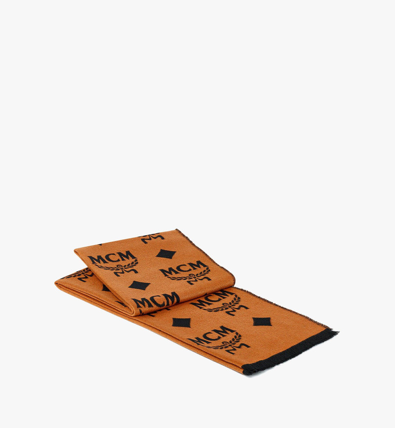 MCM Contrast Monogram Jacquard Stole in Resilk outlook