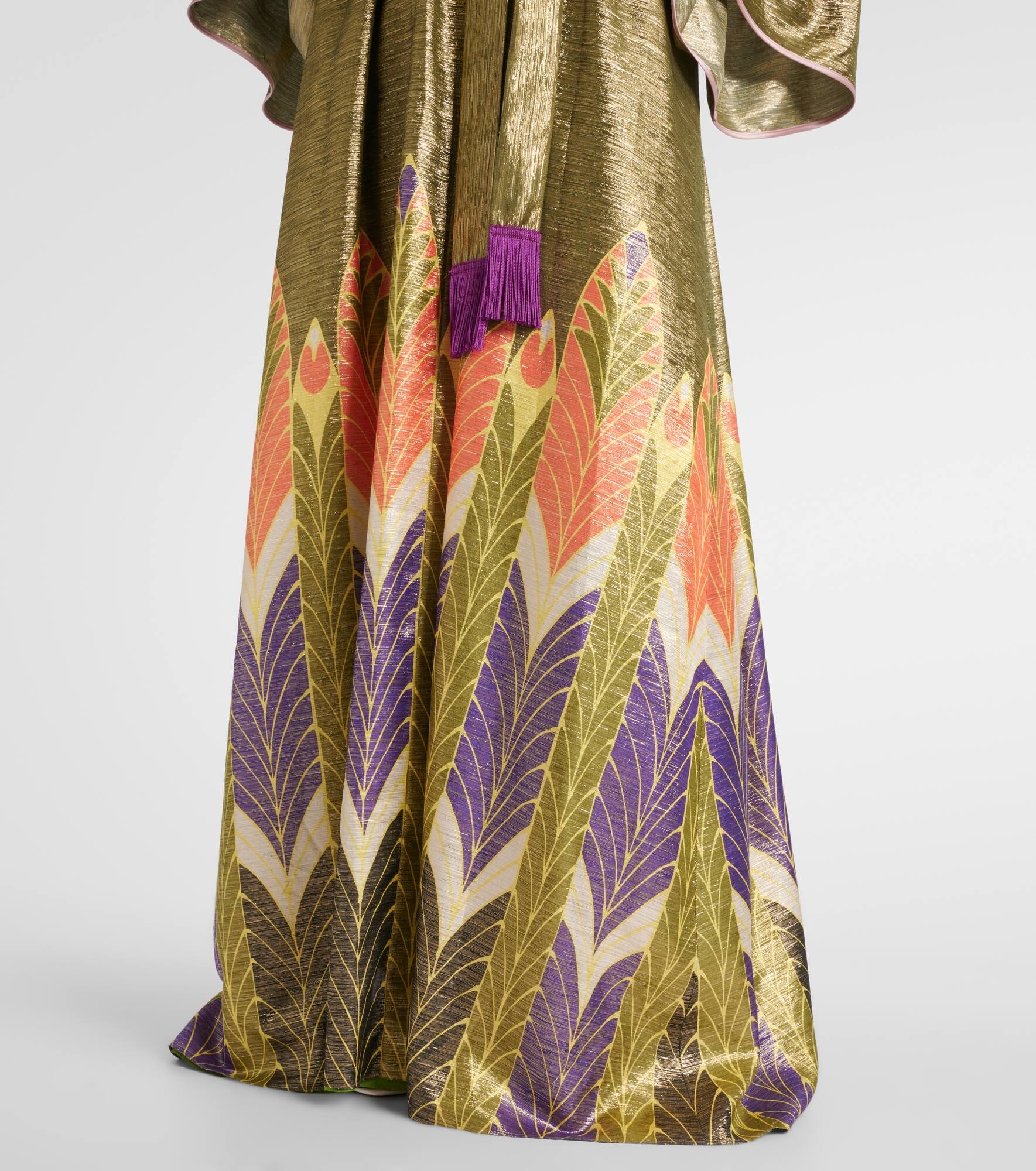 Printed silk-blend gown - 5