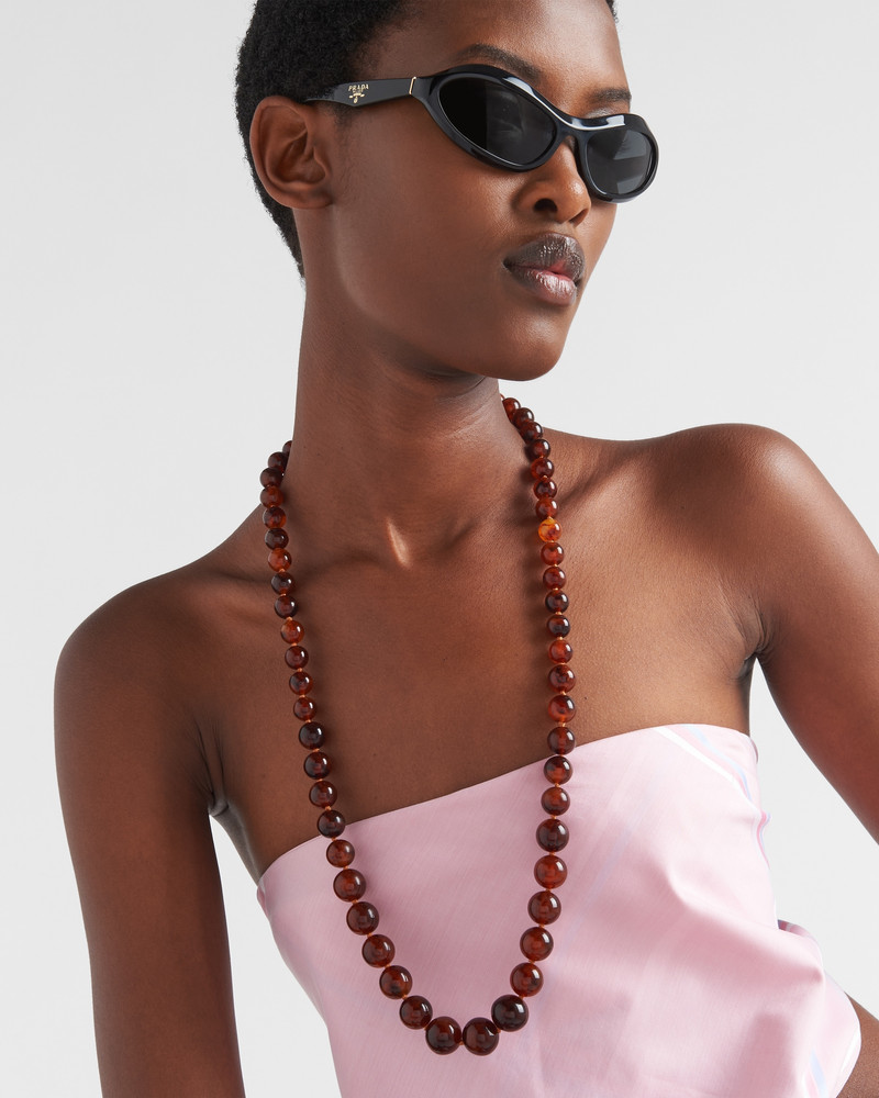 Prada Plexiglas necklace outlook
