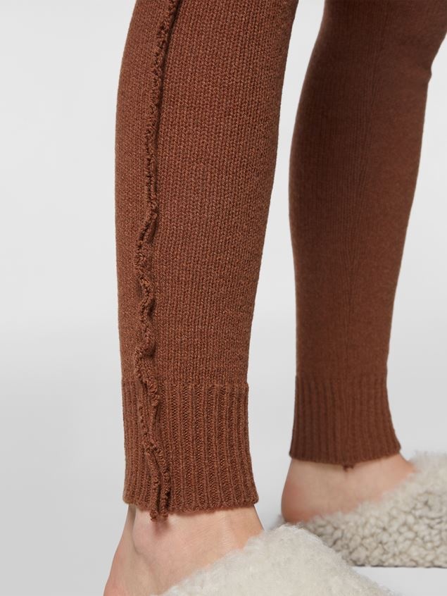 RECYCLED GREEN CASHMERE LEGGINGS - 5