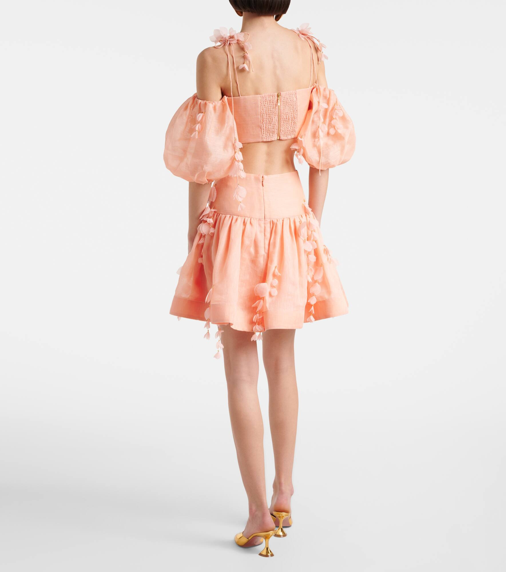 Dawning linen and silk miniskirt - 3
