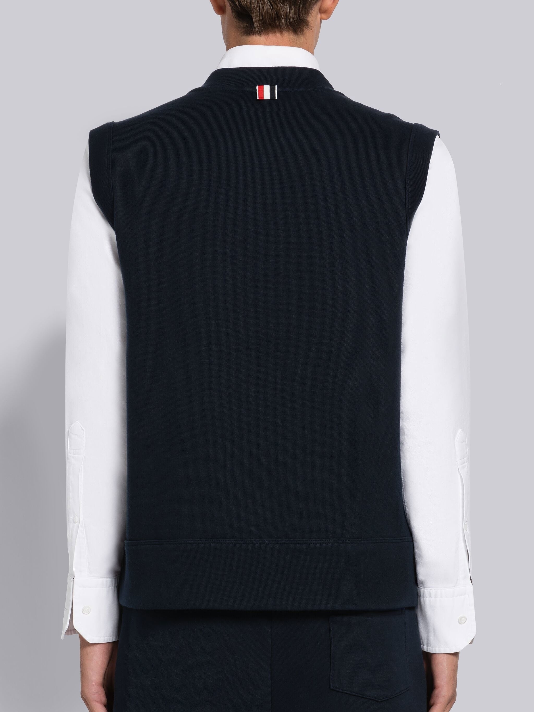 Cotton Interlock V-Neck Vest - 3