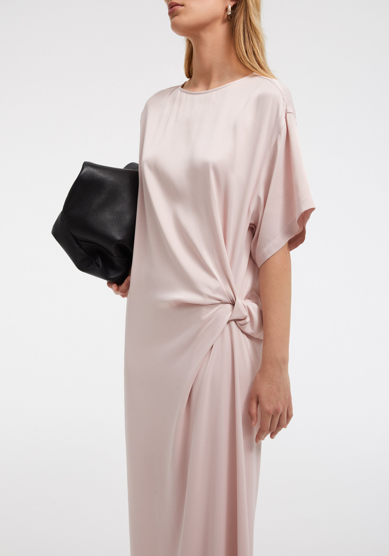 BIRD Knot detail satin dress 3