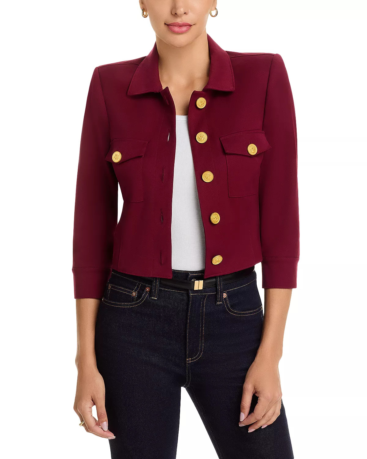 Kumi Button Front Crop Jacket - 1