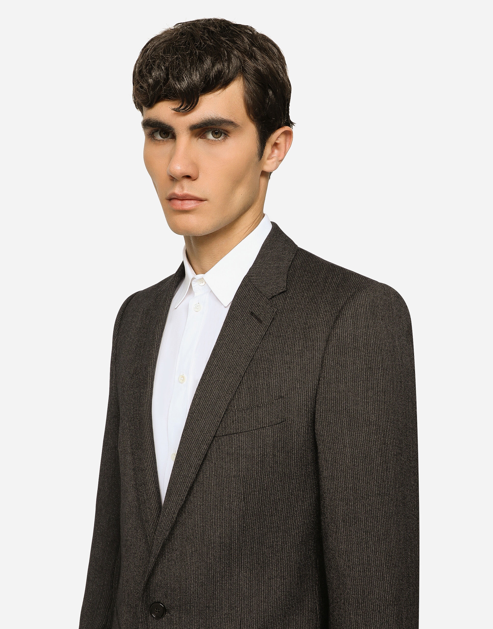 Single-breasted pinstripe wool Martini-fit suit - 4
