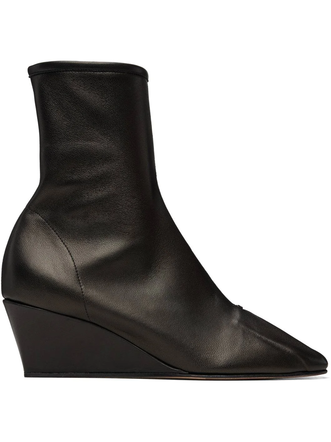 Black Resso Wedge Ankle Boots - 1