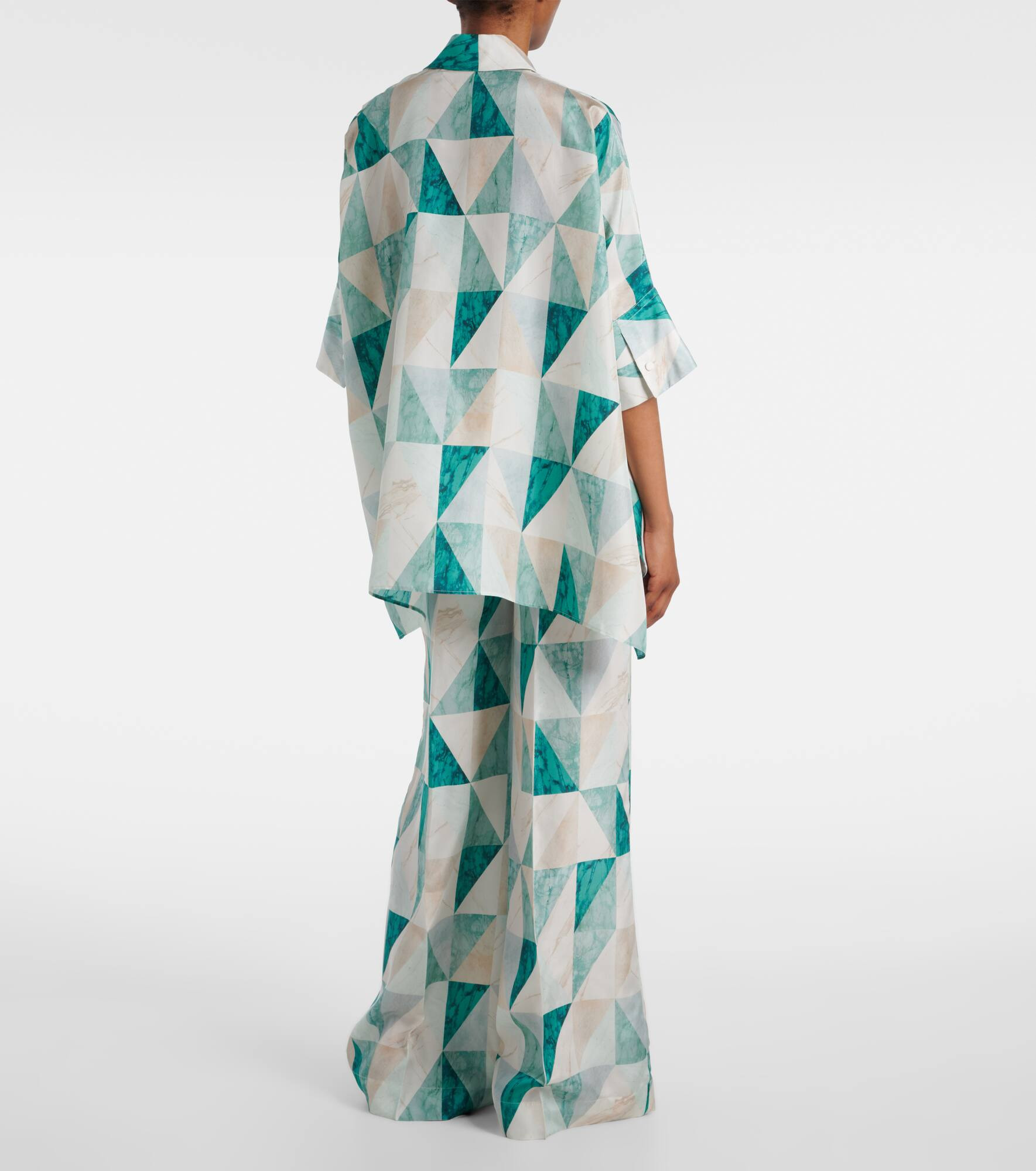 Arcole printed oversized silk shirt - 3