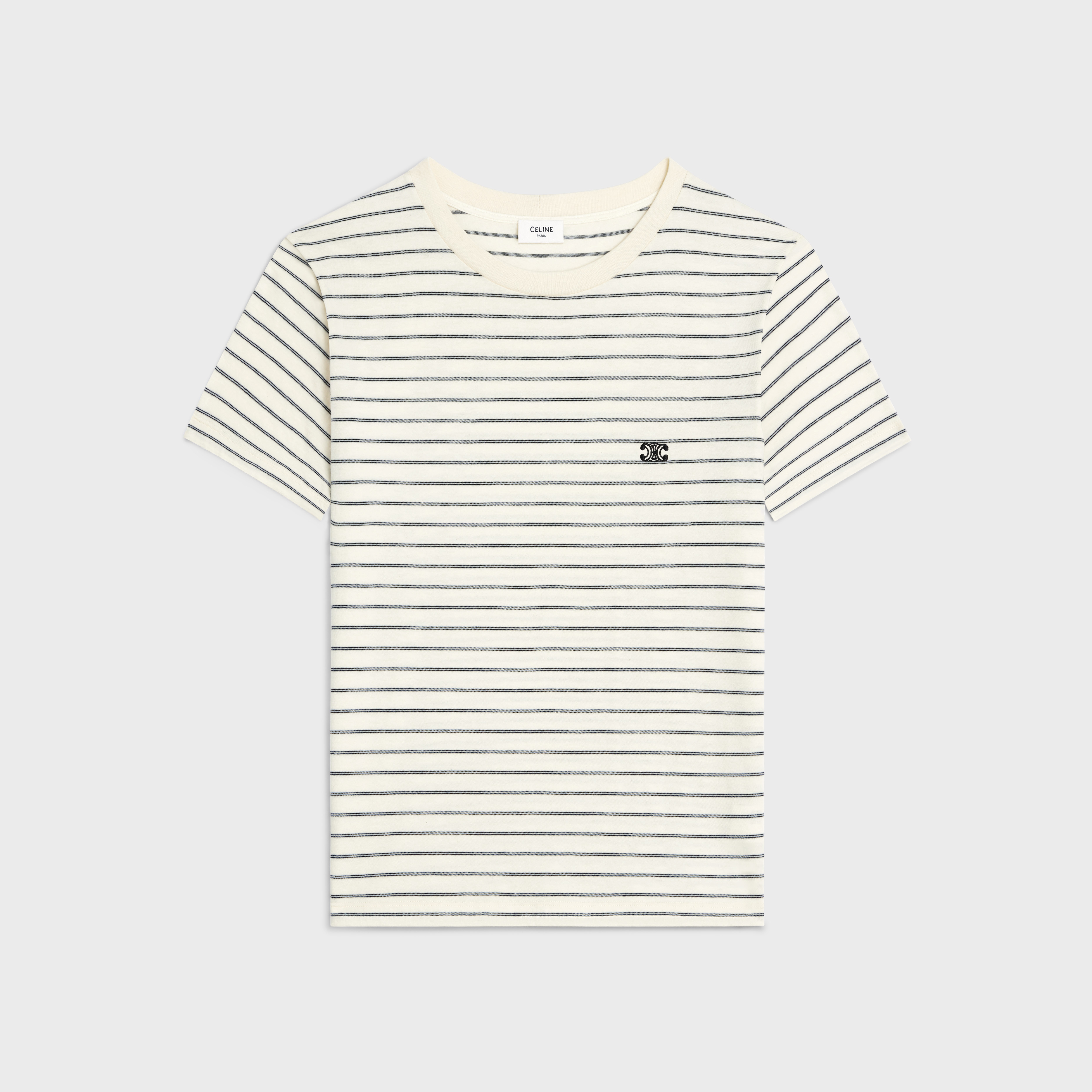 regular triomphe T-shirt in striped jersey - 1