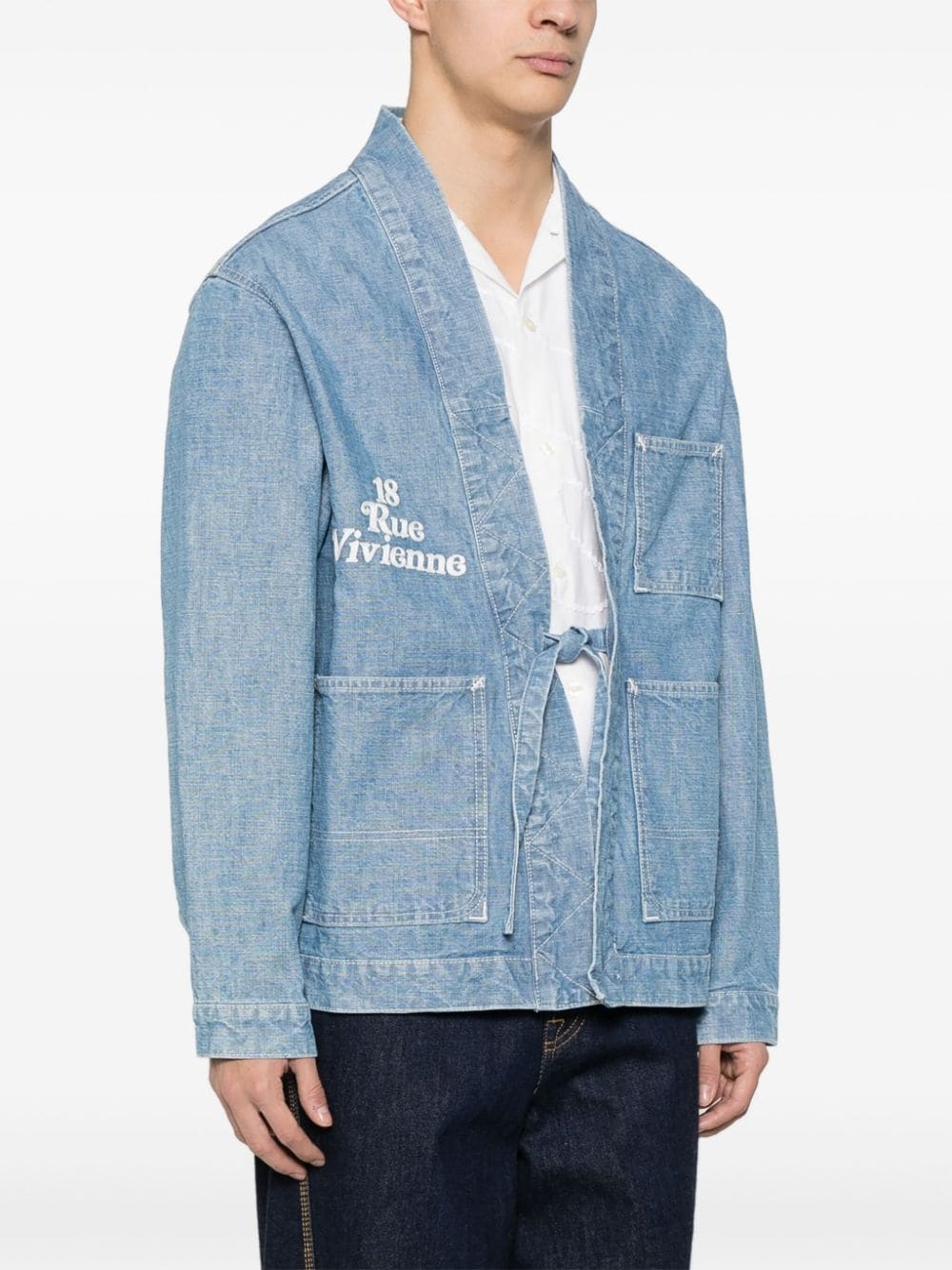 x Verdy logo-embroidered poncho - 3