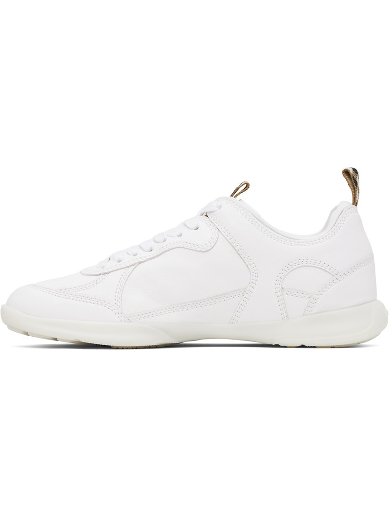 White Leather Matrix Sneakers 3