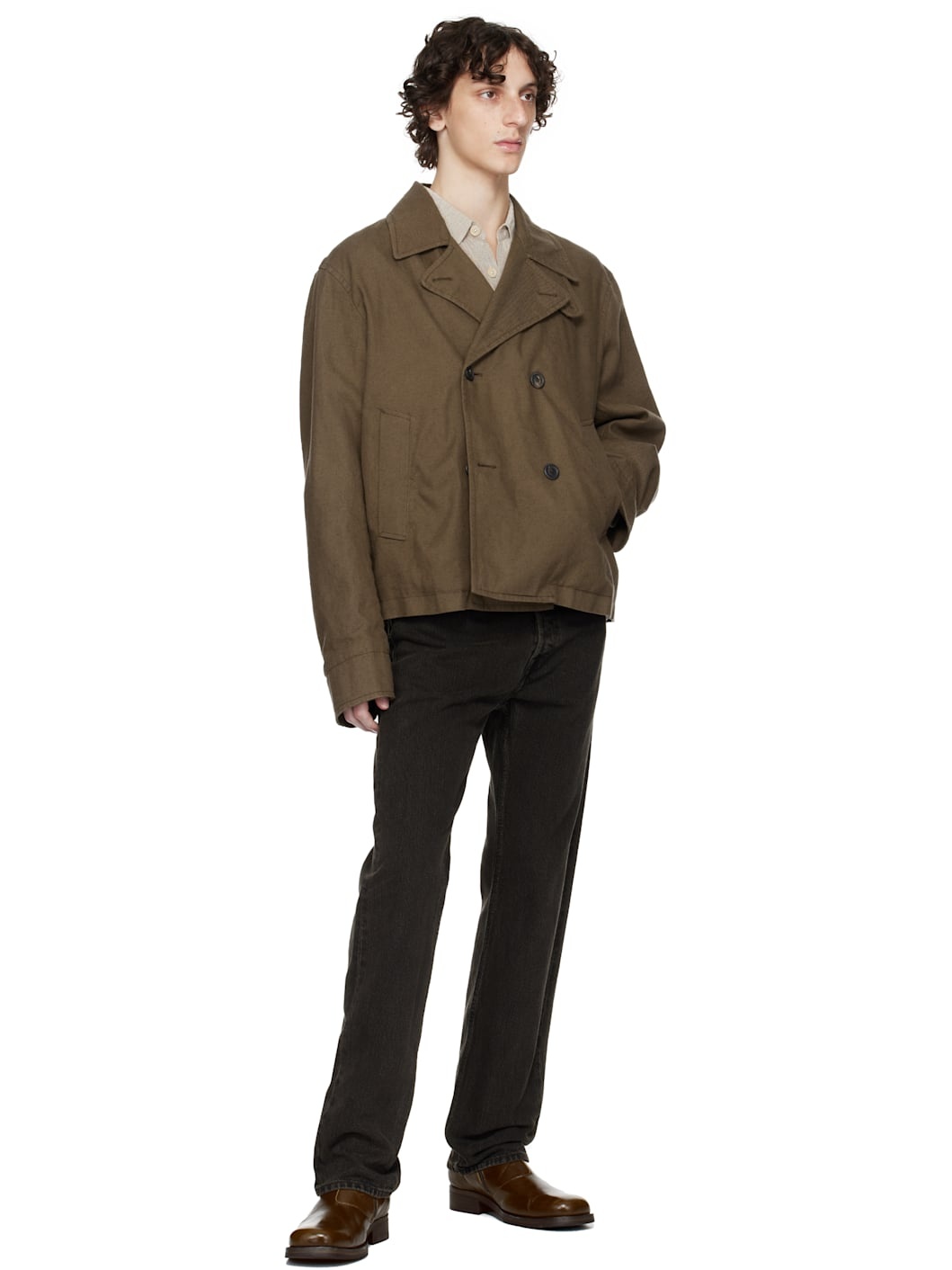 Taupe Dispatch Peacoat - 4