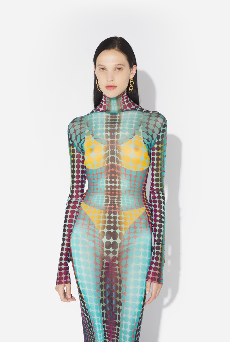 Jean Paul Gaultier RE-EDITION - THE BLUE DOTS LONG DRESS outlook
