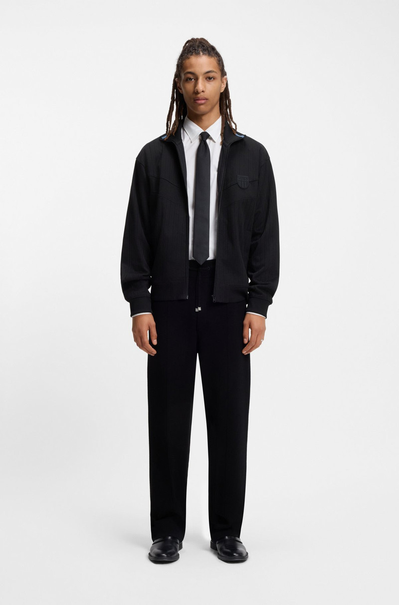 HUGO SLIM-FIT SHIRT IN COTTON POPLIN WITH LOGO STRIPE outlook