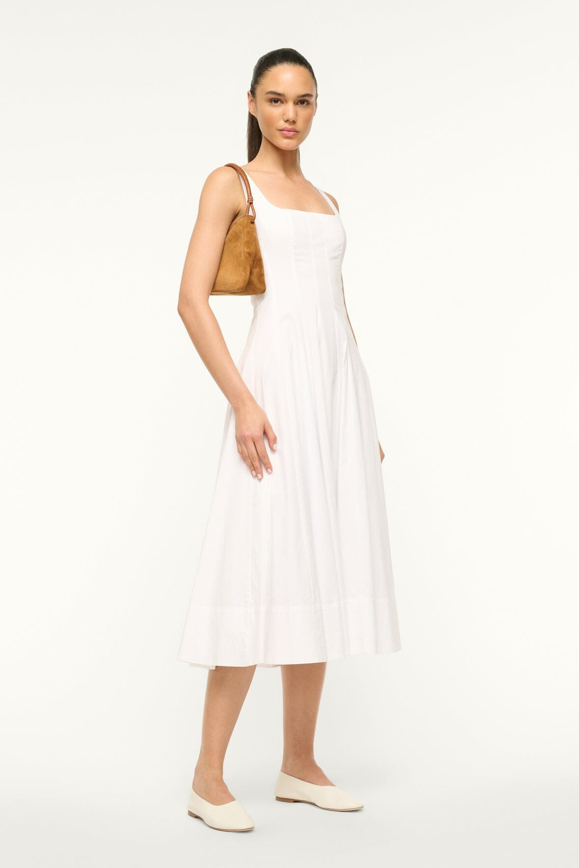 STAUD VALERIE SHOULDER BAG TAN - 4