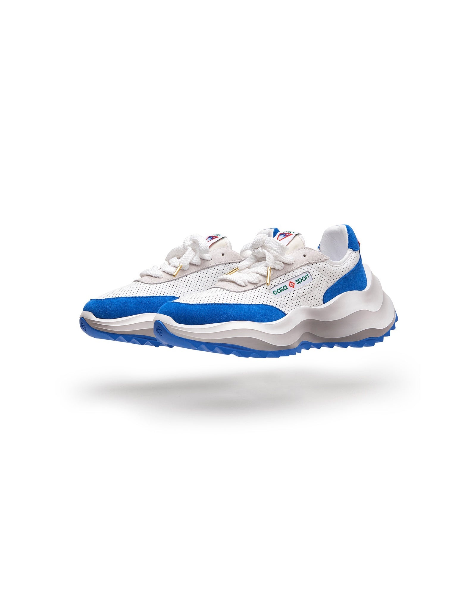 Womens Atlantis White & Blue Sneaker - 4