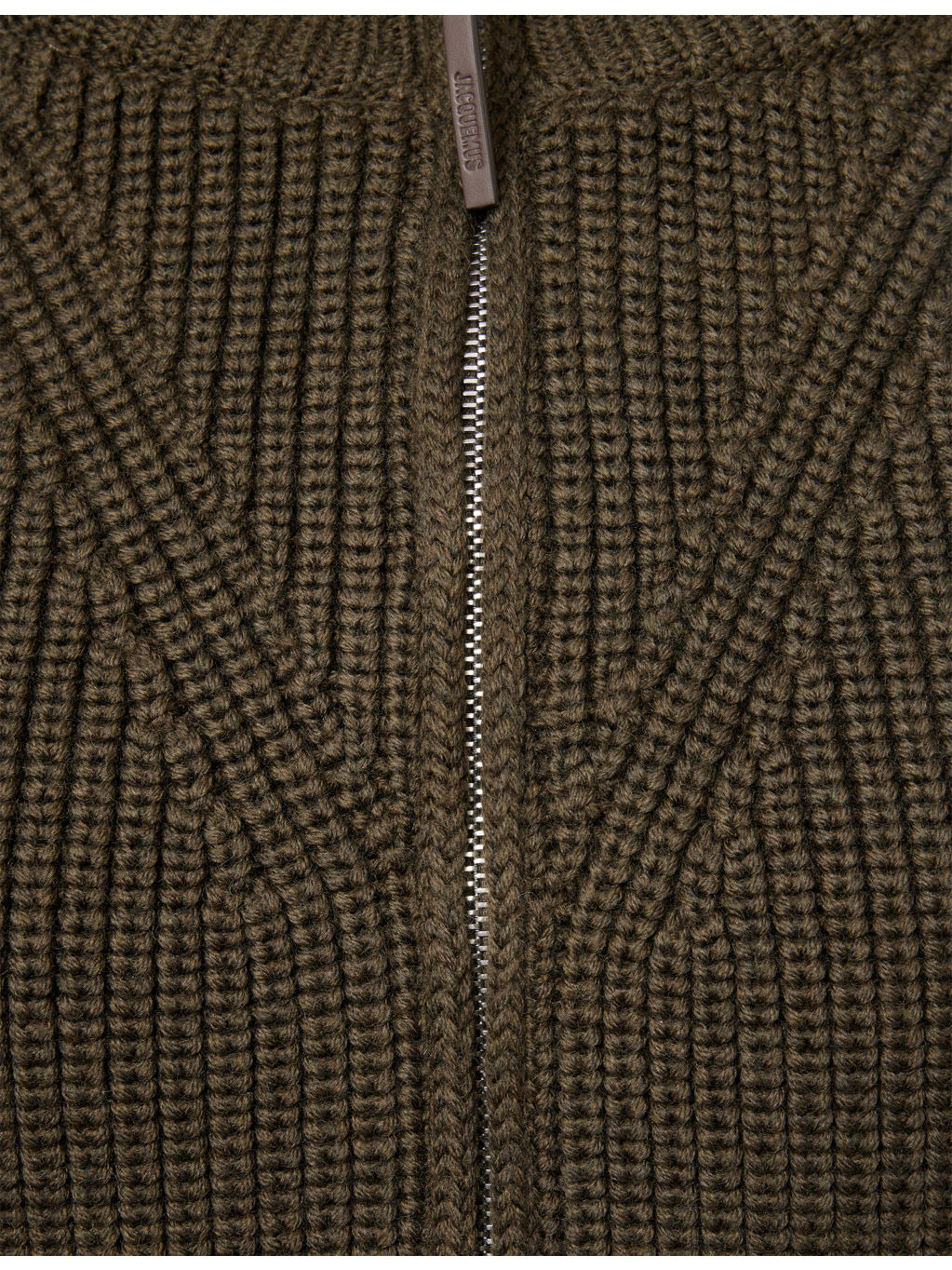 Funnel-Neck Ribbed Wool Cardigan - 6