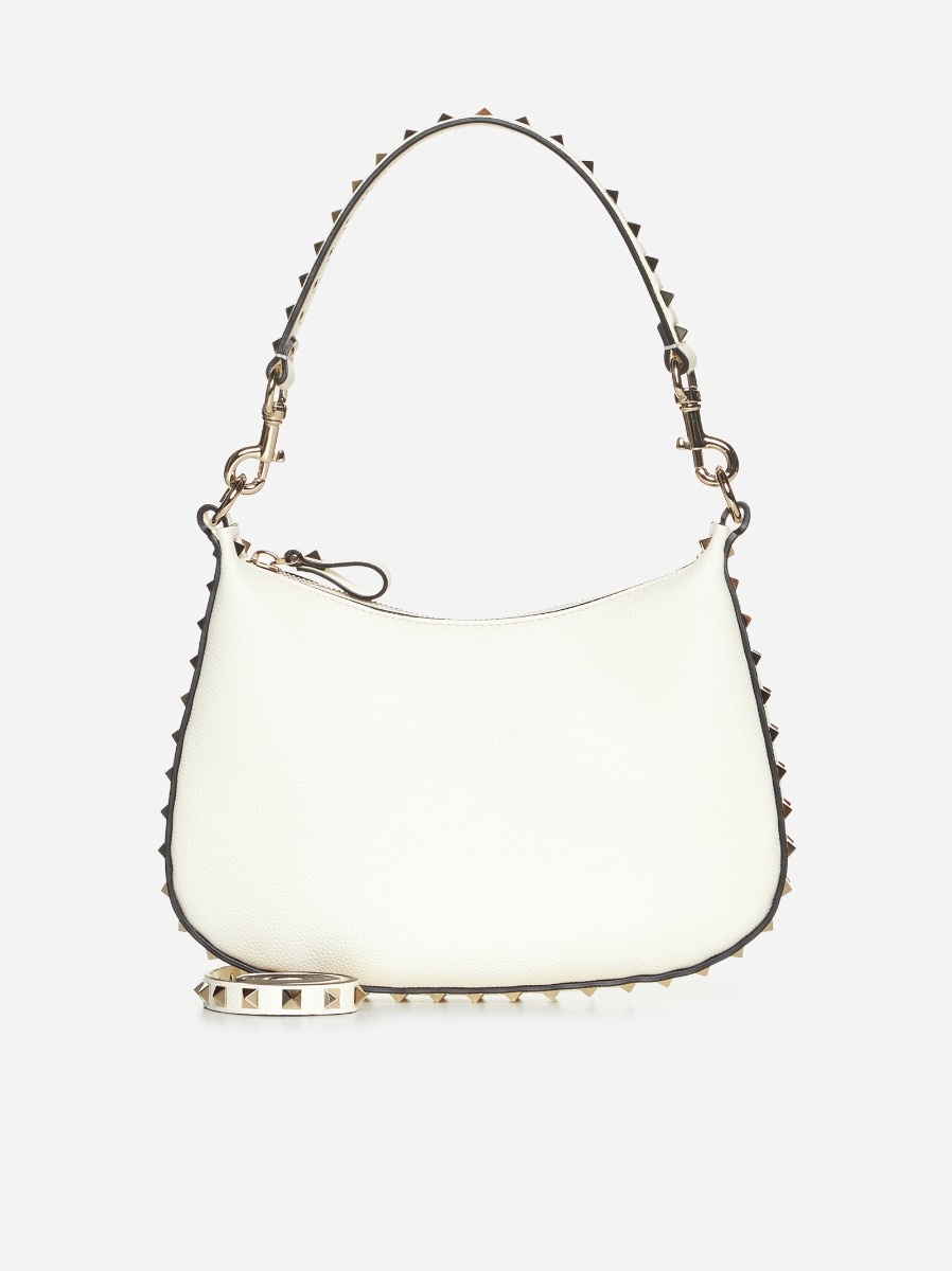 Rockstud leather small hobo bag - 1