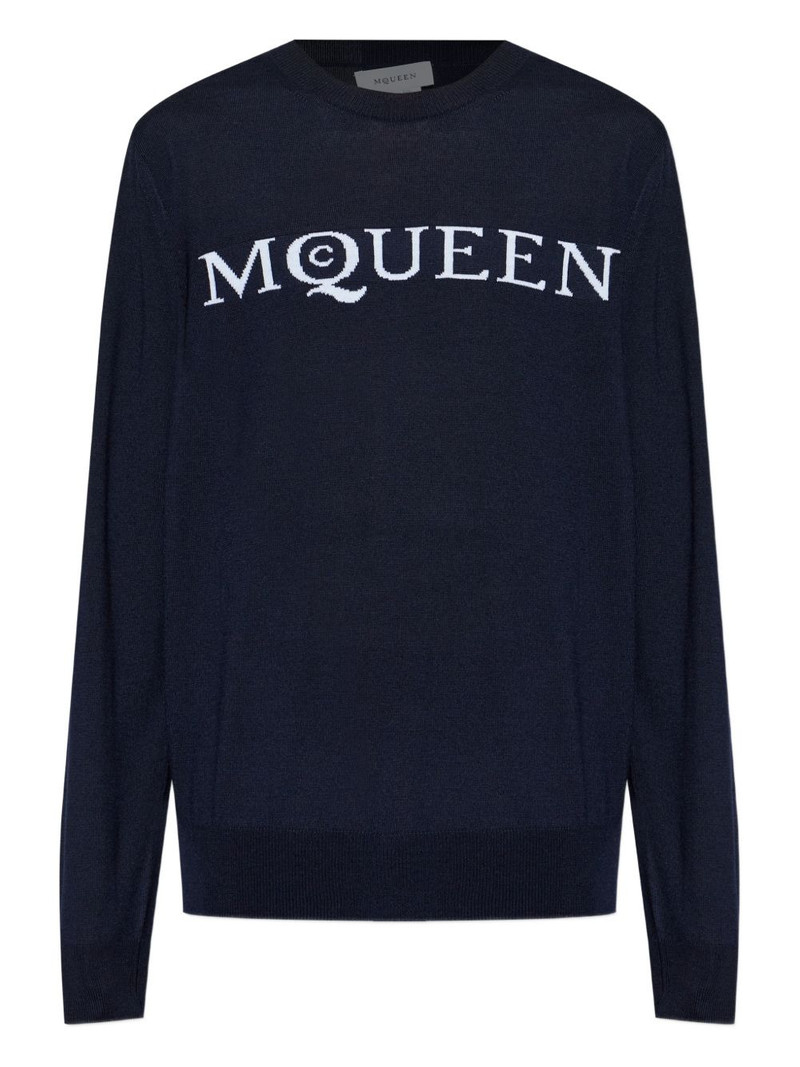 intarsia-knit logo sweater 1