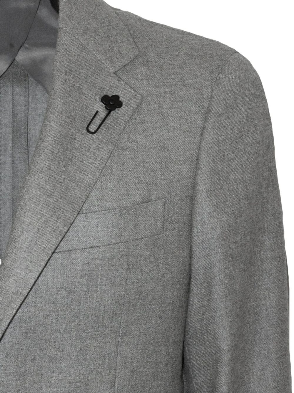 brooch-detail cashmere blazer - 4