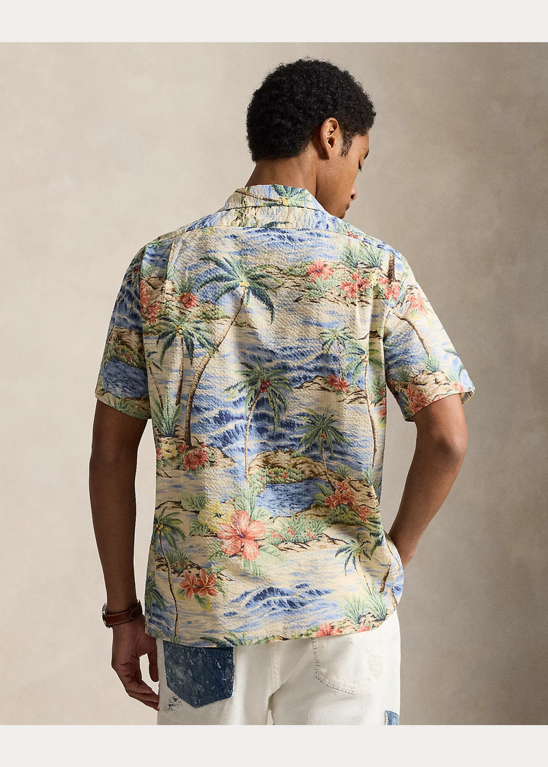 Classic Fit Seersucker Camp Shirt 4