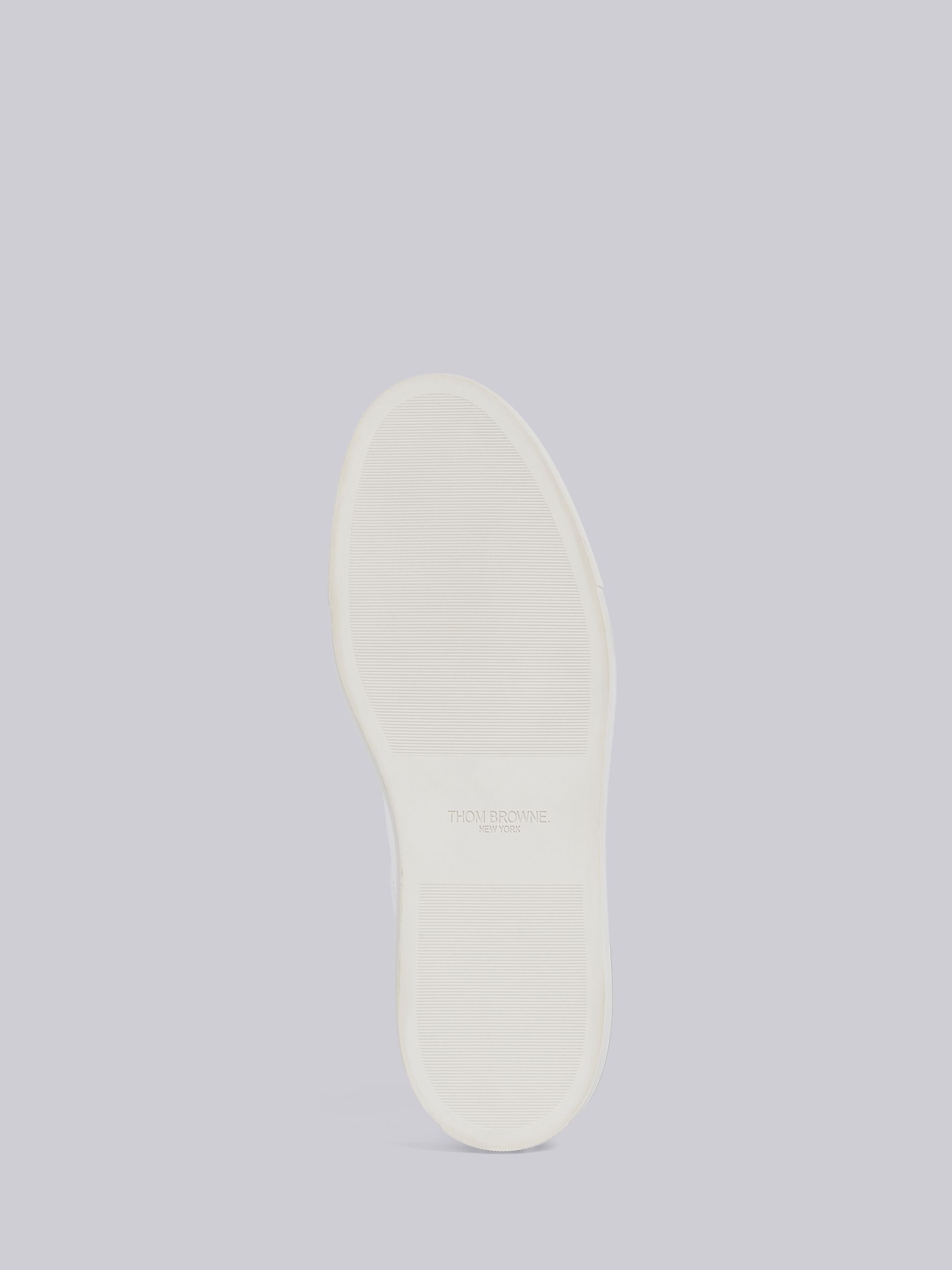 White Rubber Calfskin Trainer - 5