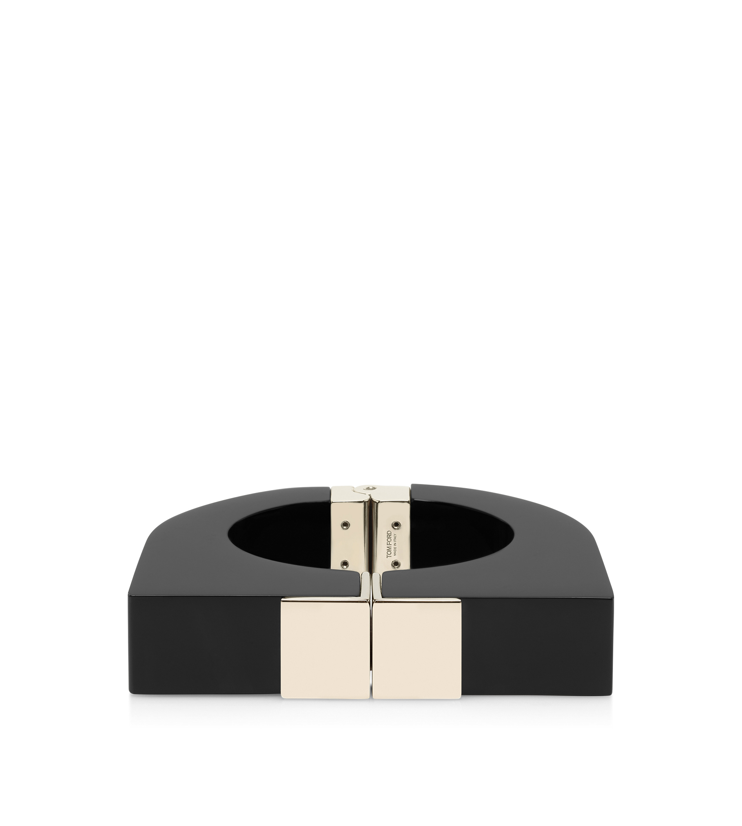 PLEXIGLASS AND BRASS DECO BRACELET - 1