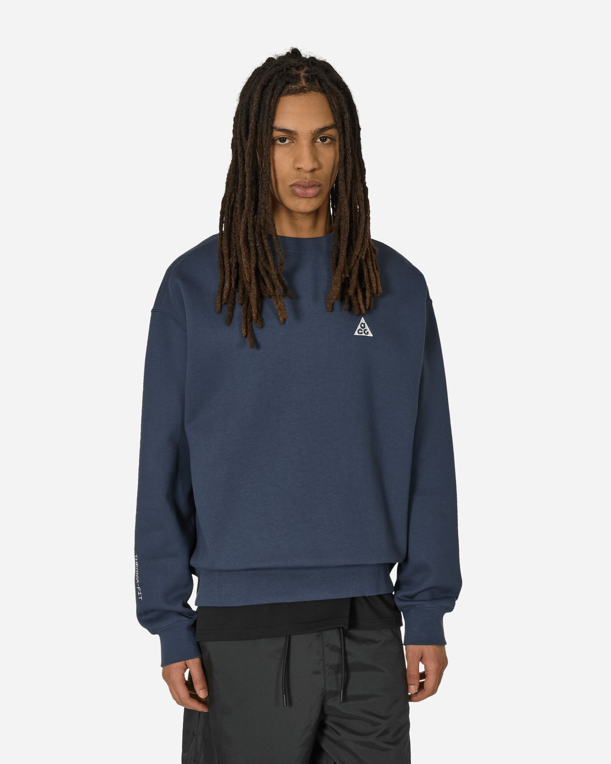 Navy blue nike crewneck sweatshirt best sale