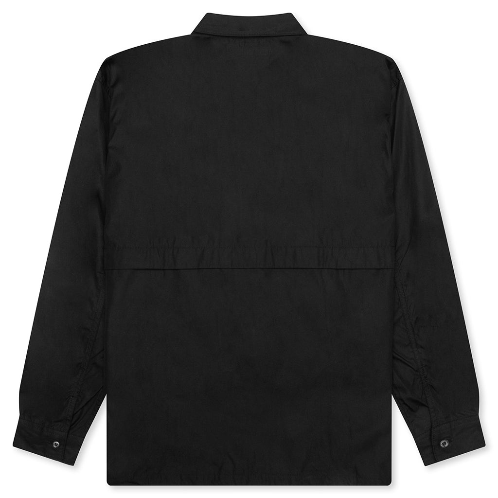 DRAWSTRING L/S SHIRT - BLACK - 2