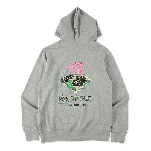 A Bathing Ape x PINK PANTHER Logo Hoodie 'Grey' 1H73-114-906 - 2