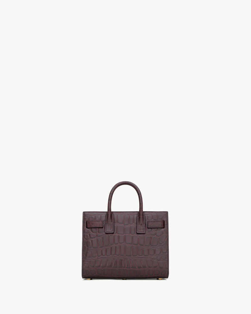 SAINT LAURENT SAC DE JOUR IN CROCODILE-EMBOSSED LEATHER - NANO outlook