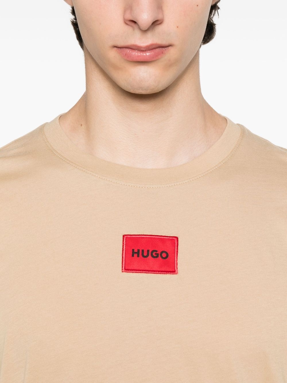 logo-patch cotton T-shirt - 4