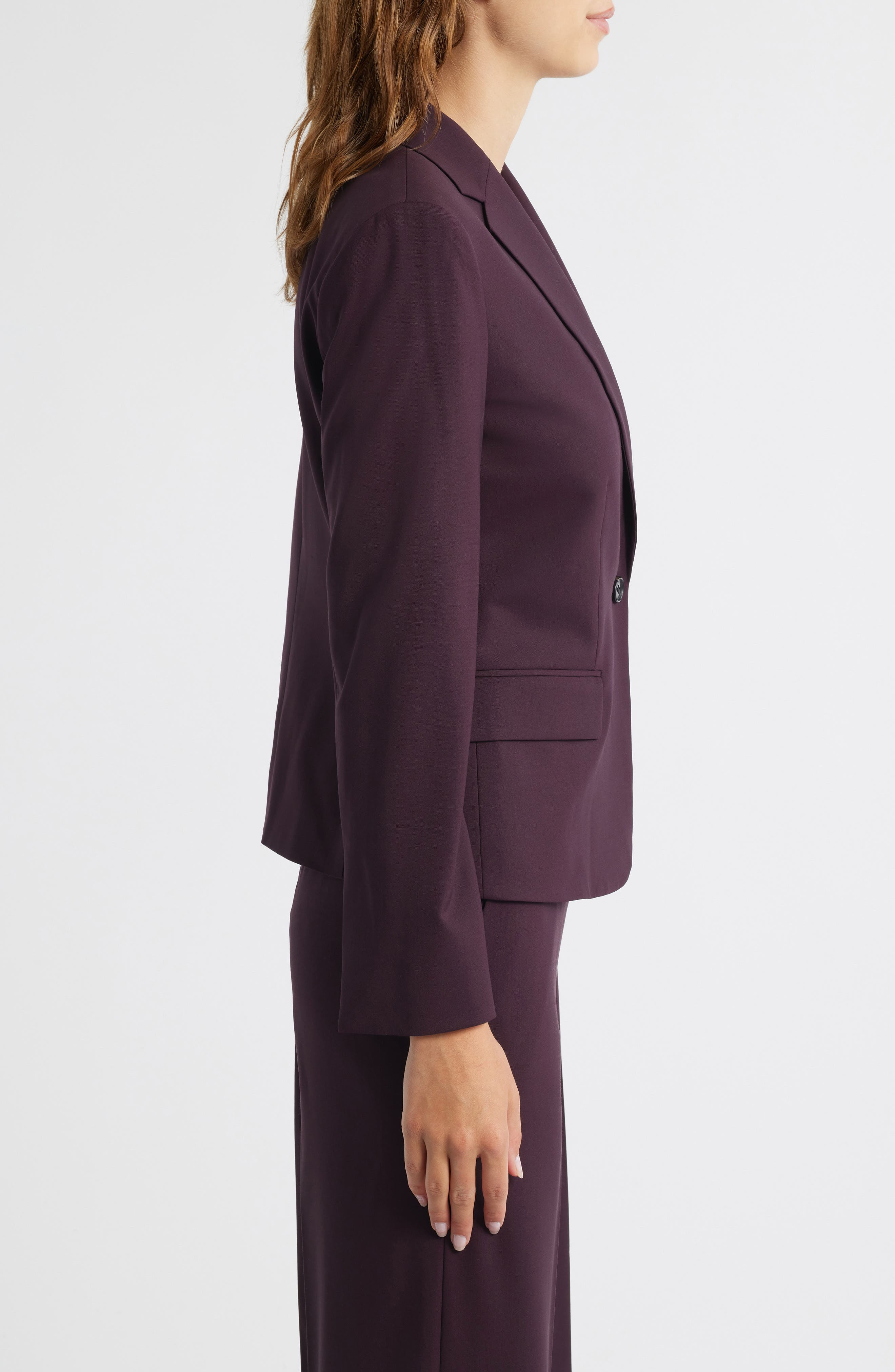 Theory Slim Fit Stretch Wool Blazer in Dark Iris - 3