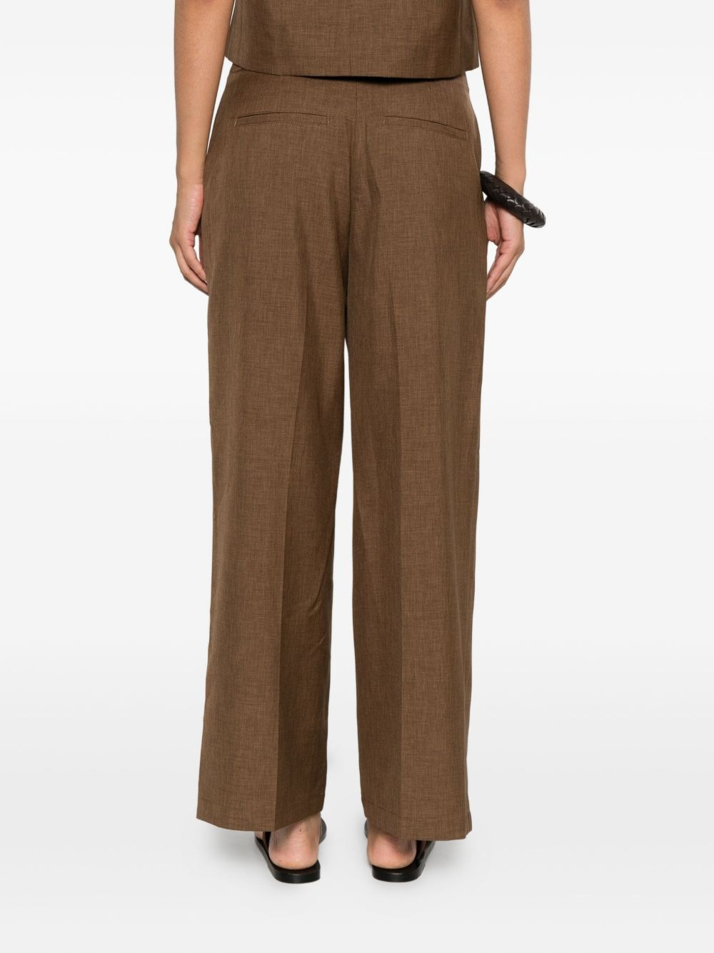 pleated cropped trousers - 4