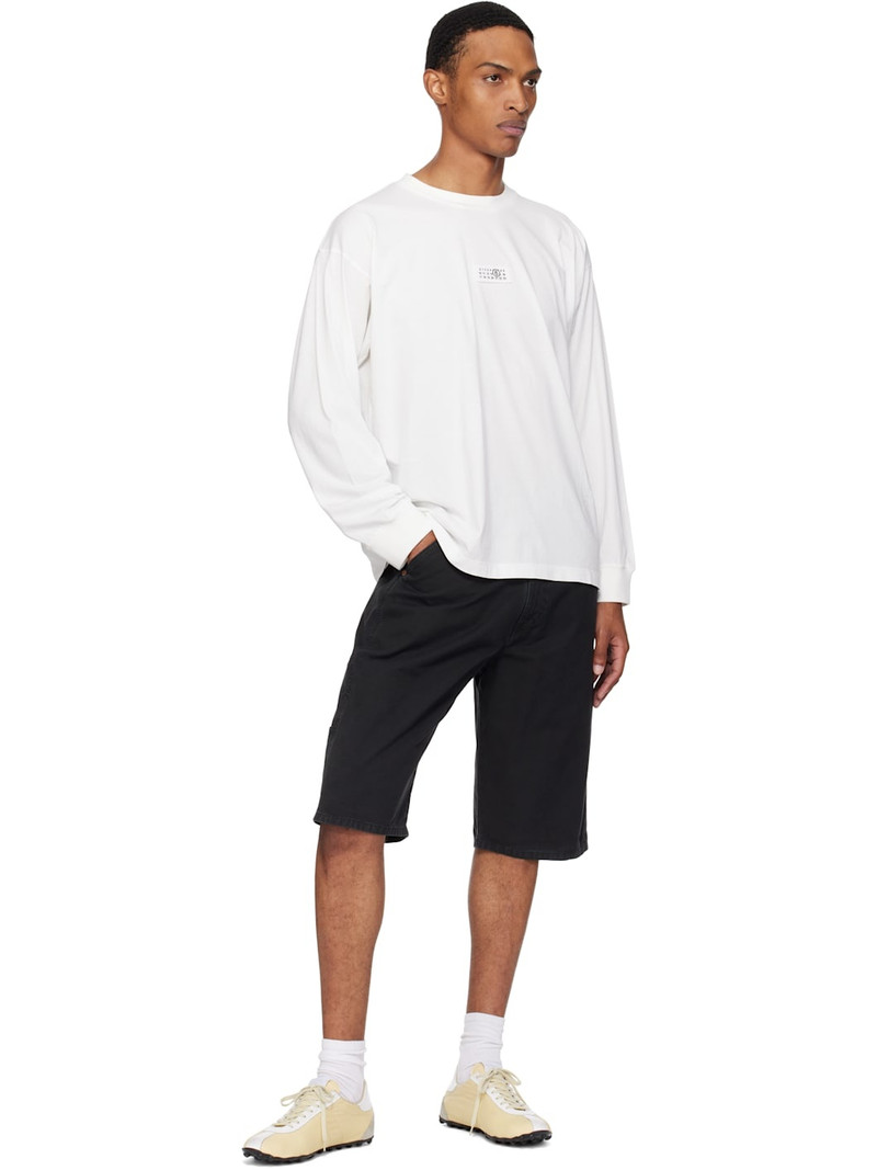 MM6 Maison Margiela Black Cotton Canvas Shorts outlook