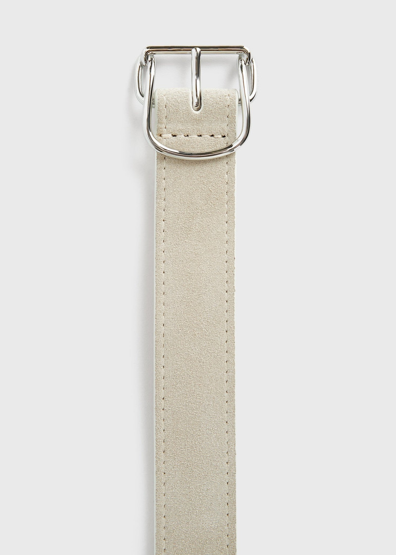 Swirl suede belt pearl 6