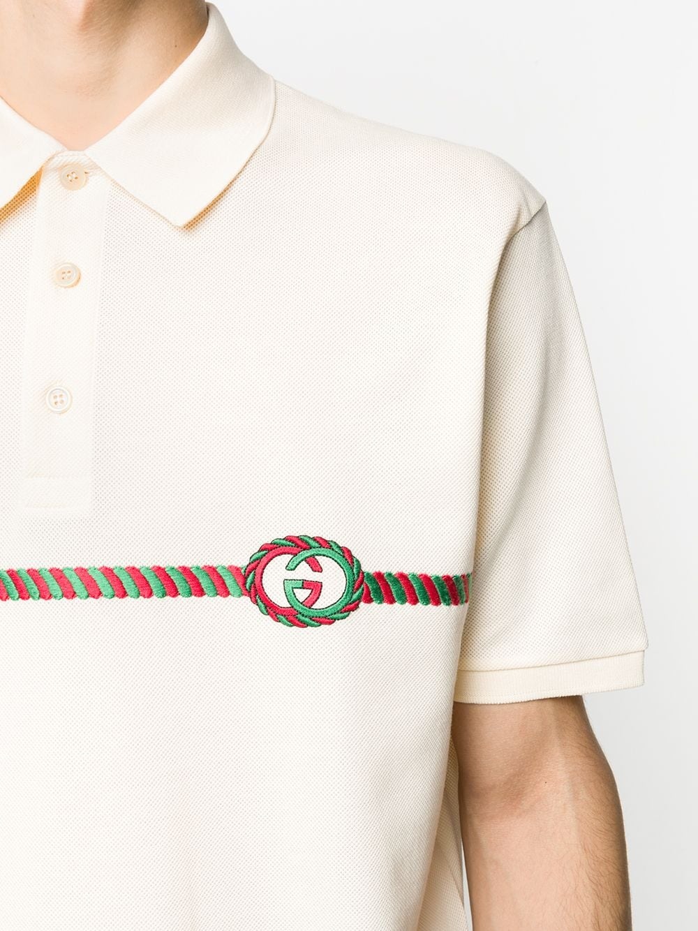 GG embroidered polo shirt - 5