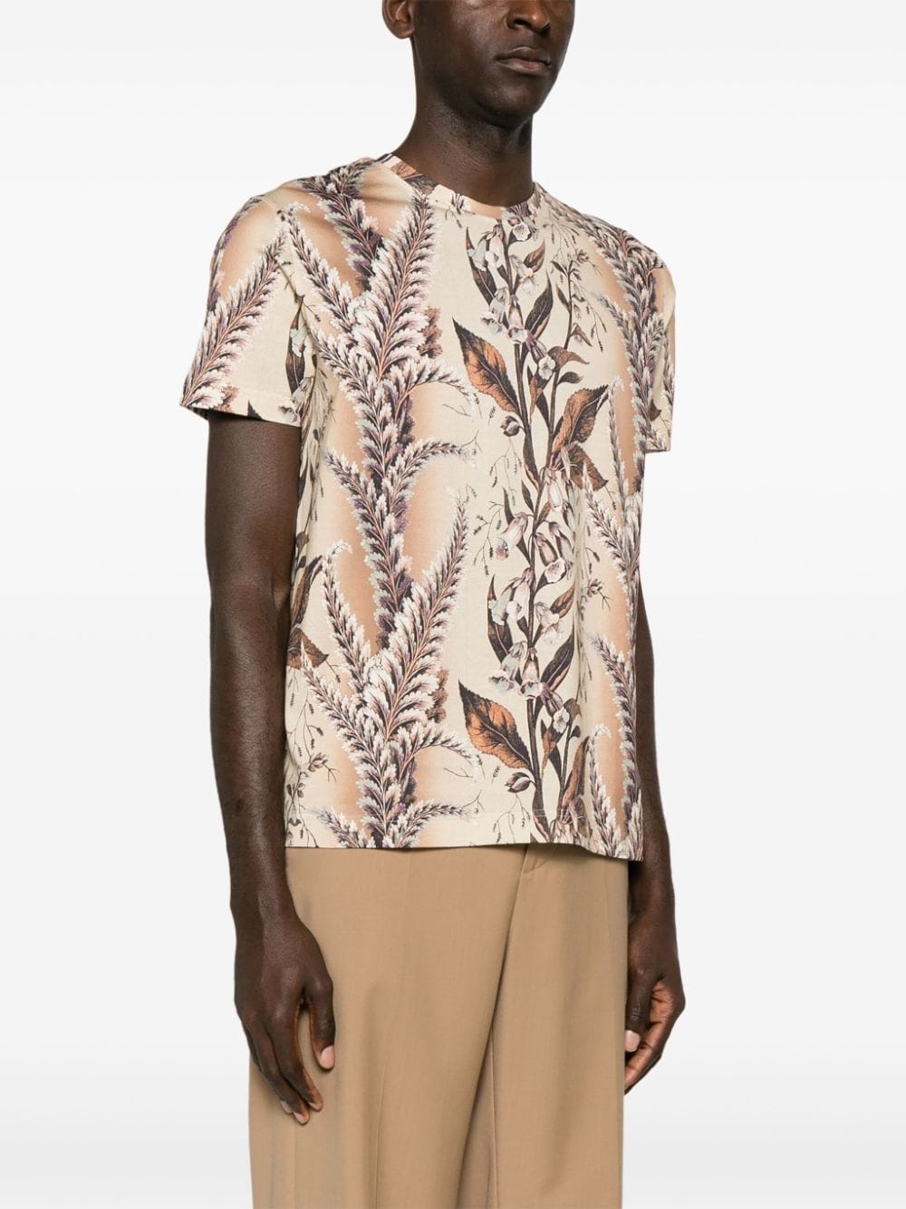 botanical-print cotton T-shirt - 3