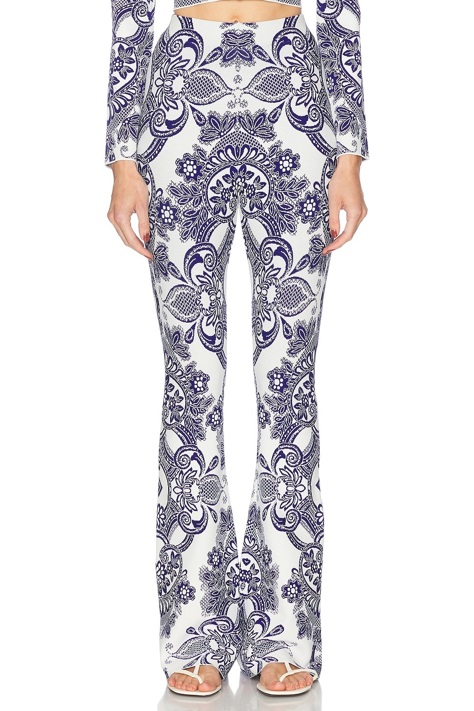 Knit Straight Leg Pants - 1