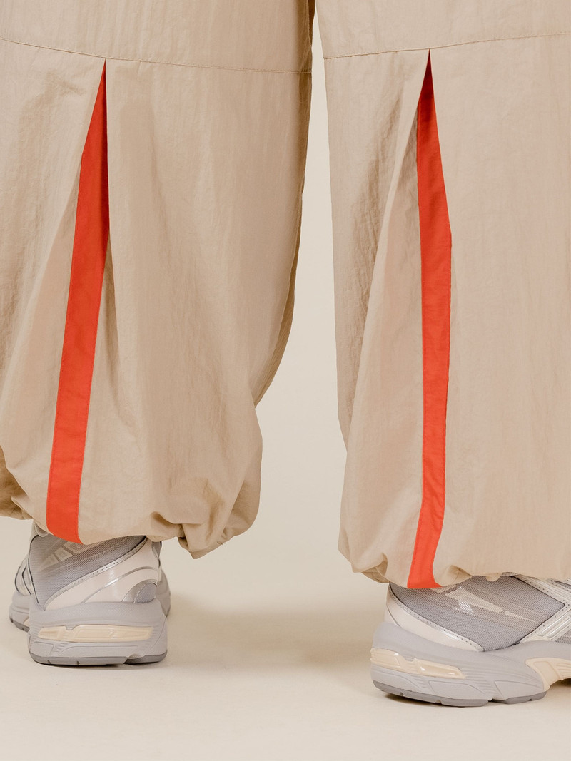 THIS THING OF OURS | FLORA BEIGE TAPED WIDE TROUSERS 4