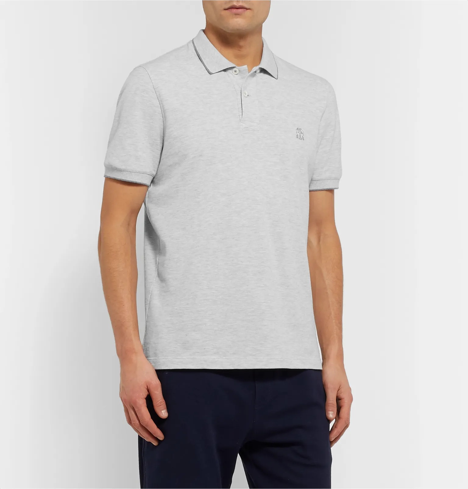 Contrast-Tipped Cotton-Piqué Polo Shirt - 4