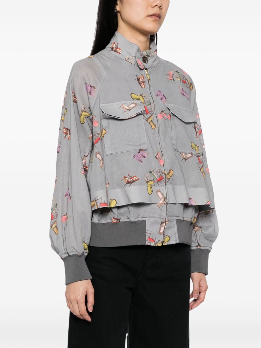 graphic-print bomber jacket - 3
