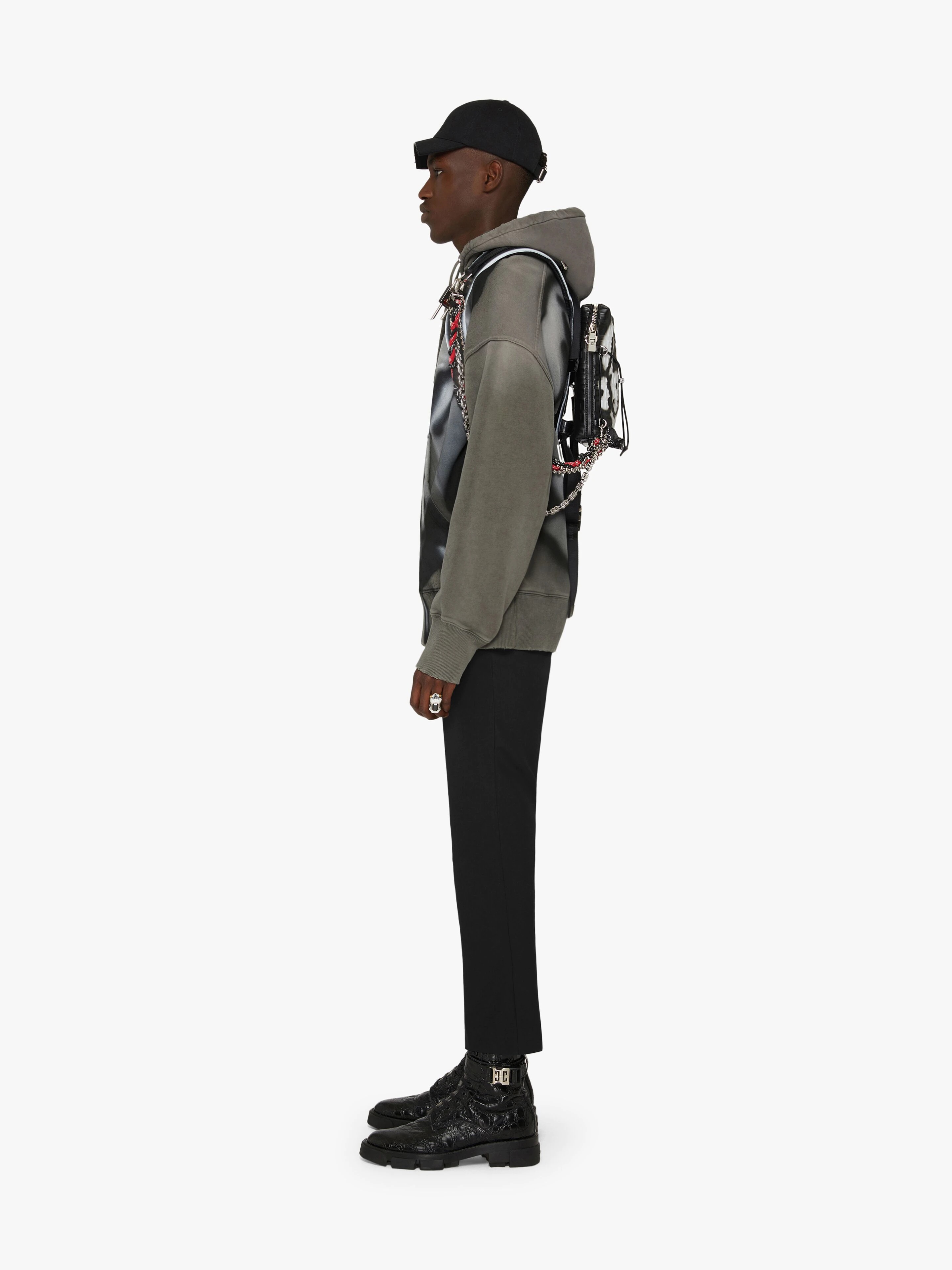 OVERSIZED HOODIE WITH TAG EFFECT DOG PRINT - 3