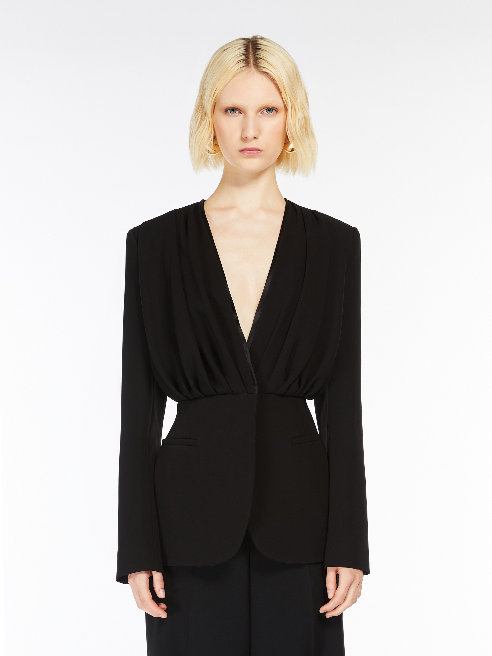 GRADI Draped crêpe jacket - 3