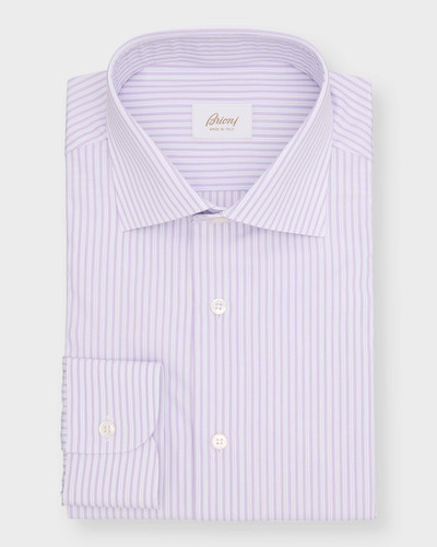 Brioni Men's Cotton Micro-Stripe Dress Shirt outlook