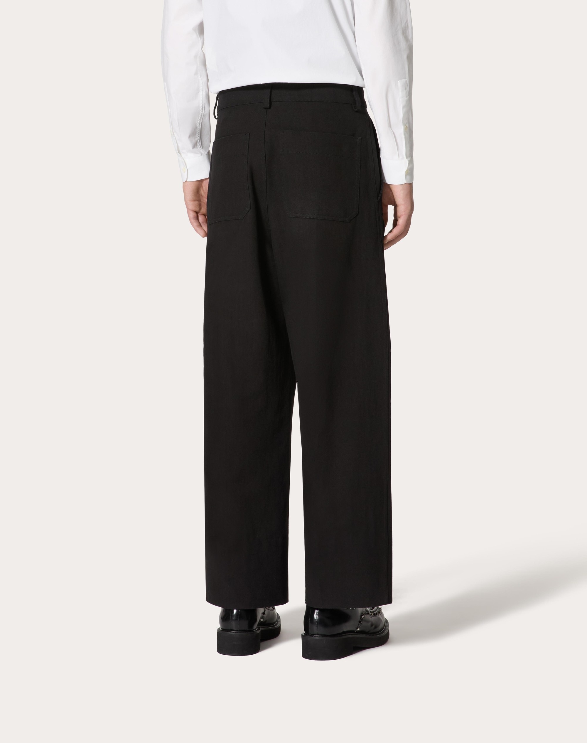 COTTON CANVAS CARGO PANTS - 4