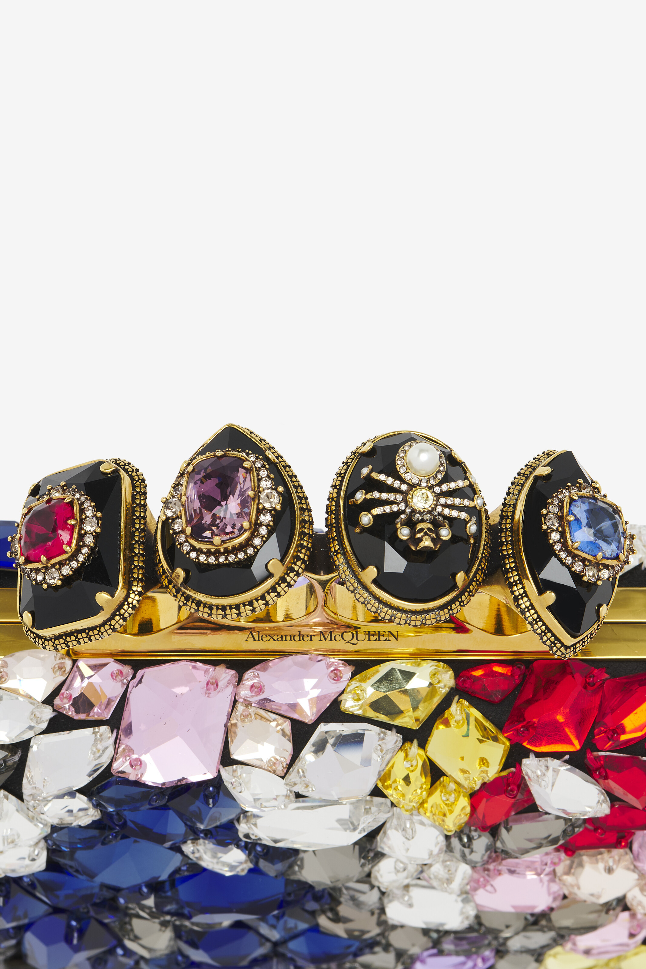 Jewelled Spider Knuckle Clutch - 5